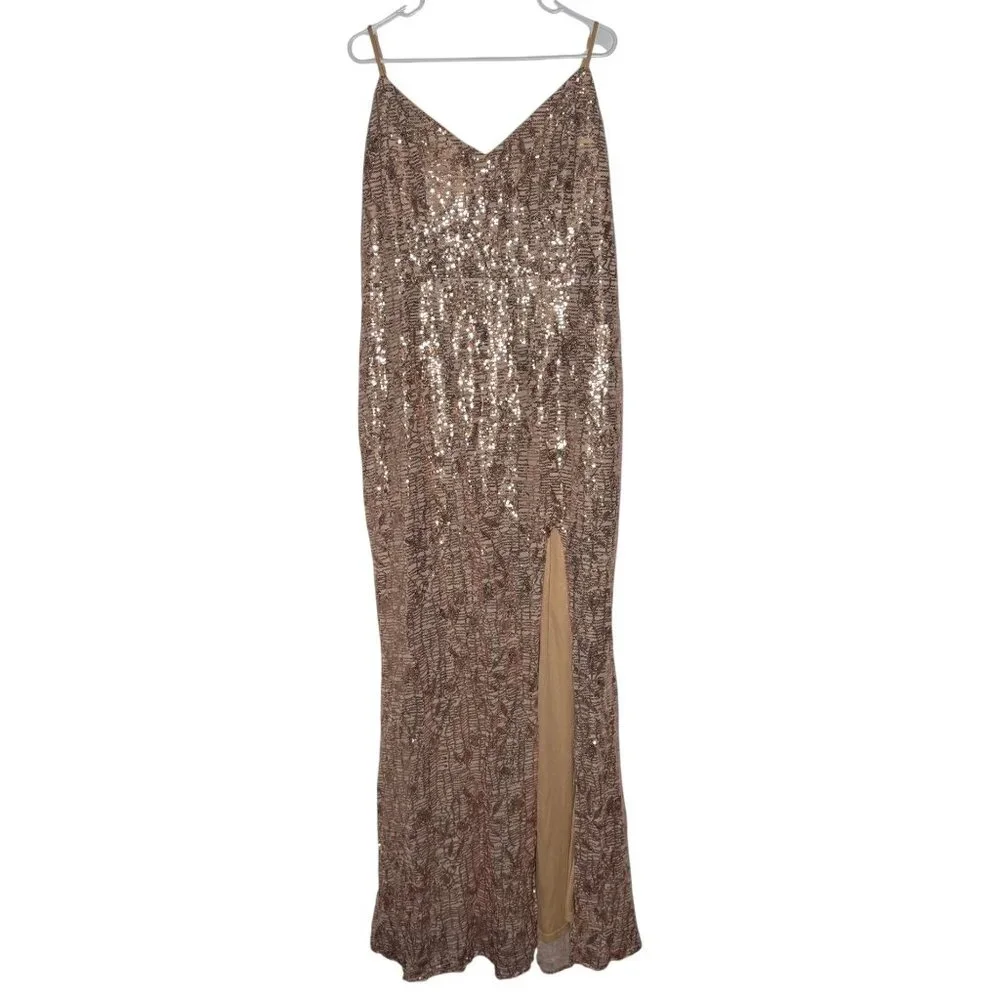 Miss Ord Spaghetti Strap Backless Sequin Dress Women's Size 4SXL New With Tags! - Picture 2 of 5